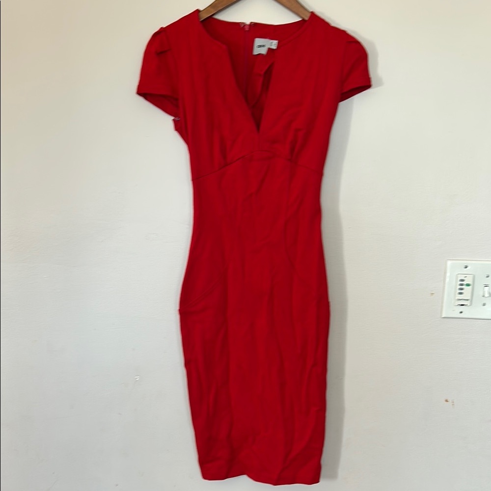 ASOS Sheath Midi Red Dress
